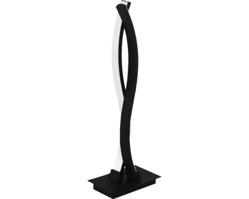 Lampă decorativă de podea cu design curbat pe o bază dreptunghiulară