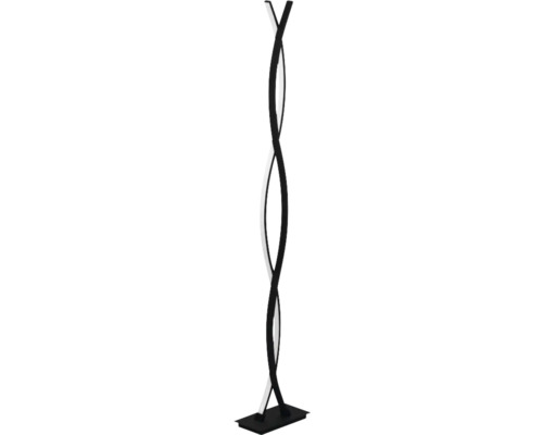 Lampă de podea cu design răsucit pe o bază pătrată