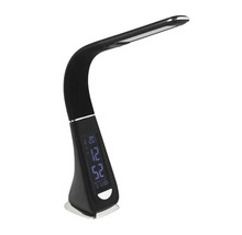 Lampă de birou LED neagră cu afișaj digital pentru birou
