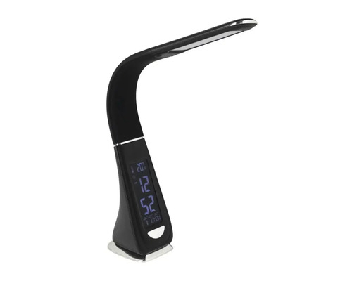 Lampă de birou LED neagră cu afișaj digital pentru birou