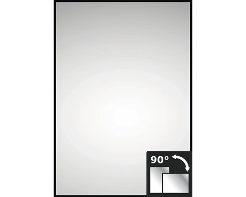 Oglindă baie cu ramă DSK Black Line mat 40x60 cm | HORNBACH
