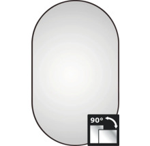 Oglindă baie ovală DSK Black negru mat 60x100 cm-thumb-0