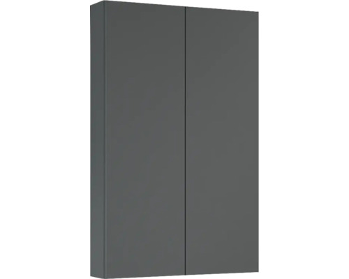 Dulap baie suspendat 50x80 cm PAL antracit mat Jungborn 2 polițe de sticlă Dulap de baie gri cu două uși