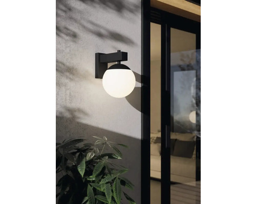 Lumină de perete exterioară cu corp de iluminat rotund