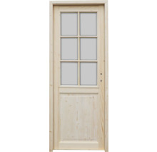 Ușă de interior Minerva brad natur lemn masiv 205x98 cm dreapta