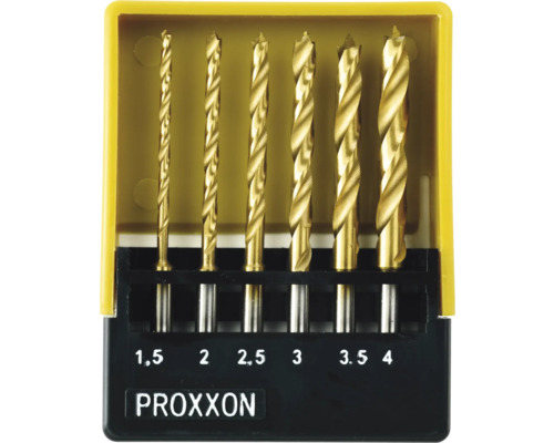 Set de burghie Proxxon cu șase burghie HSS de diferite dimensiuni