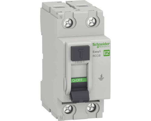 Întreruptor automat cu protecție diferențială Schneider Easy9 RCCB 2P 25A 6kA/30mA, curbă C buc