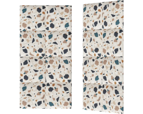 Două panouri acustice cu model de terrazzo