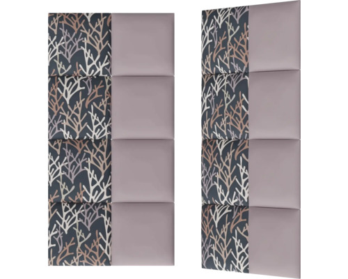 Două panouri de perete cu model și câmpuri tapițate