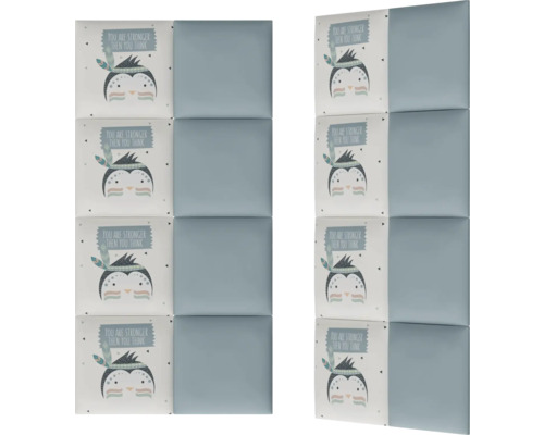 Panouri de perete cu motiv de pinguin și inscripție pentru camera copiilor