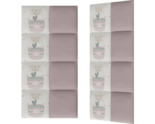 Panouri de perete tapițate cu motiv animal și inscripție