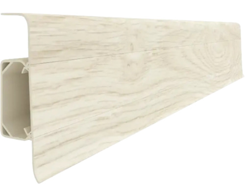 Plintă Vilo Esquero 605 PVC 2500x66,6x22 mm lemn Plintă din plastic cu canal de cablu, cu aspect de lemn