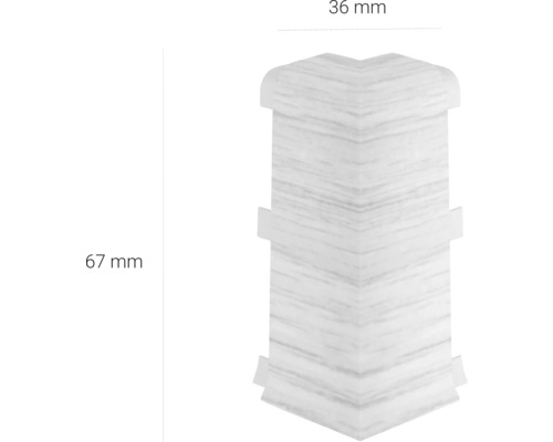 Profil de colț cu dimensiunile de 36 mm și 67 mm