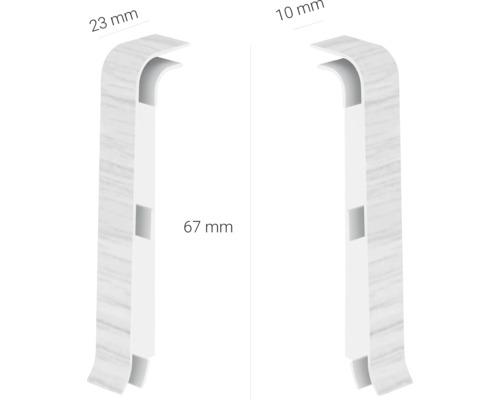 Cant cu dimensiunile 23 mm, 10 mm și 67 mm.