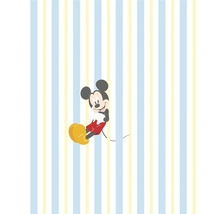 Tapet cu dungi și motiv Mickey Mouse