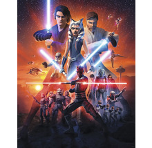 Serialul animat Star Wars: Războiul clonelor cu personajele Anakin Skywalker, Ahsoka Tano, Obi-Wan Kenobi și Darth Maul