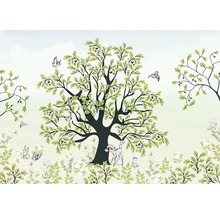Imagine de perete cu reprezentare de copac, animale și plante