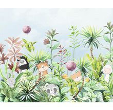 Ilustrație cu animale și plante în junglă