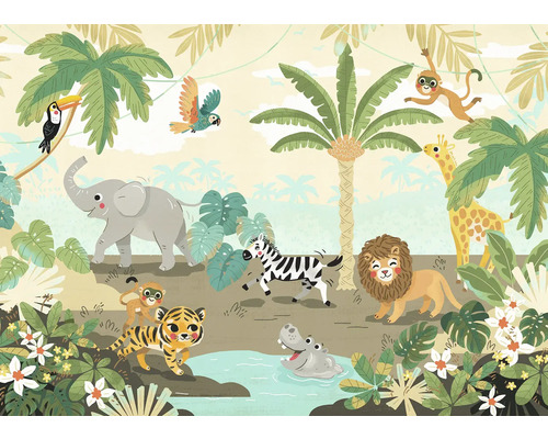 Fototapet vlies IAX7-0054 Into Wonderland Baby Safari 350x250 cm