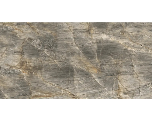 Prim-plan cu o placă de piatră gri cu model marmorat