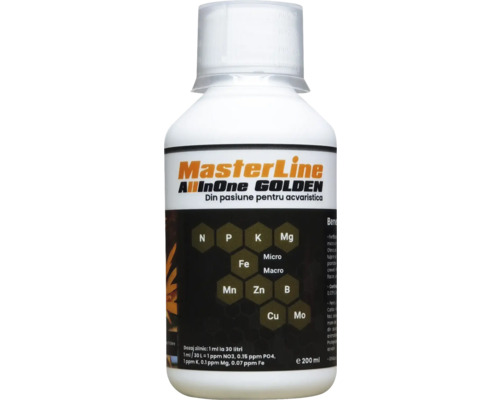Fertilizant pentru plante acvatice MasterLine All In One Golden 200 ml