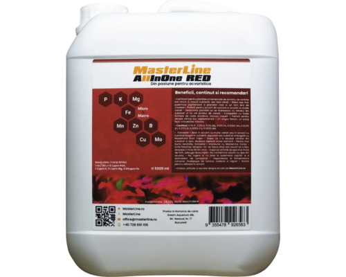 Fertilizant pentru plante acvatice MasterLine All In One Red 5 l