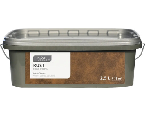 Vopsea cu efect de rugină StyleColor Rust maro rugină 2,5 l Găleată vopsea cu efect de rugină 2,5 litri