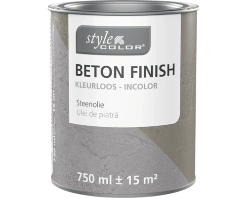 Lac pentru finisare StyleColor Beton Finish incolor 750 ml Style Color Beton Finish ulei pentru piatră, cutie de 750 ml