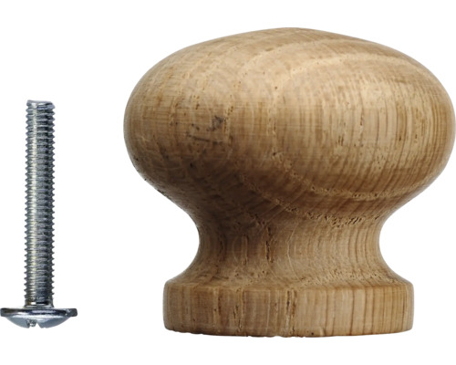 Buton din lemn pentru mobilă cu șurub