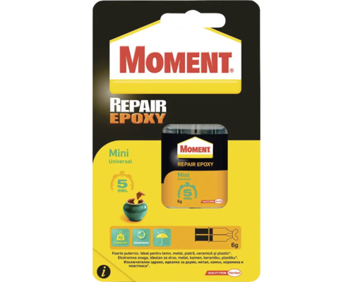 Adeziv epoxidic bicomponent rapid Moment Repair Epoxy 6 ml Ambalaj Moment Repair Epoxy Mini Universal