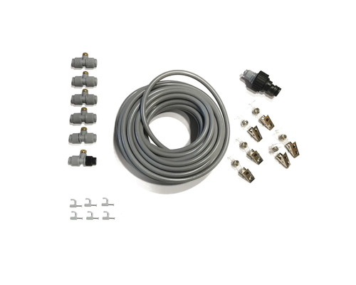 Set sistem de irigare cu furtun, conectori și material de fixare