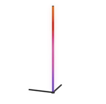 Lampă de podea cu lumină multicoloră și bază neagră
