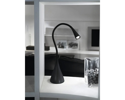 Lampă de birou cu LED integrat Snapora 3W 300 lumeni, negru/plastic