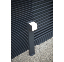 Stâlp iluminat cu LED integrat Lutec Cuba 12,2W 500 lumeni, 75cm, pentru exterior IP54, gri