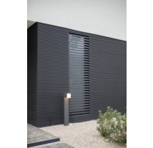 Stâlp iluminat cu LED integrat Lutec Cuba 12,2W 500 lumeni, 75cm, pentru exterior IP54, gri
