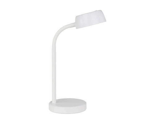 Lampă de birou albă cu braț flexibil pentru birouri și camere de lucru
