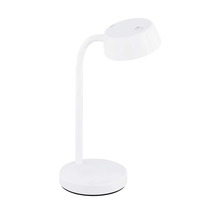 Lampă de birou albă cu braț flexibil