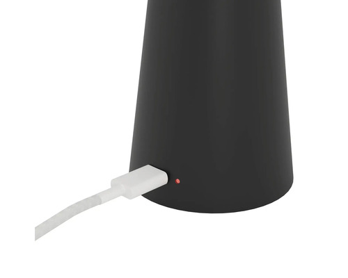 Lampă neagră cu cablu de încărcare