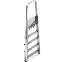 Scară din aluminiu cu patru trepte și bară de susținere