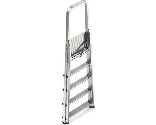 Scară din aluminiu cu patru trepte și bară de susținere