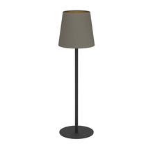 Lampă de podea cu abajur din material textil
