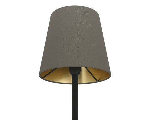 Lampă de podea cu abajur conic și interior auriu