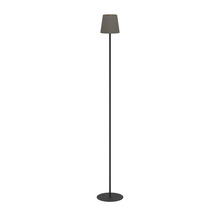 Lampă de podea cu abajur din material textil