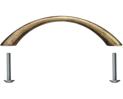 Mâner de mobilier metalic cu două șuruburi