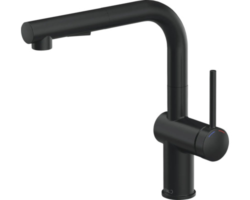 Baterie de bucătărie neagră