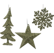 Brad de Crăciun, stea și fulg de zăpadă ca decorațiuni pentru pomul de Crăciun