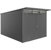 Magazie metalică de grădină cu ușă dublă pentru depozitarea uneltelor de grădină