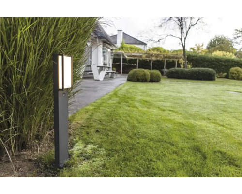 Grădină iluminată cu lampă de exterior