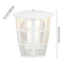 Lumină exterioară albă cu dimensiunile 17,2 cm înălțime și 12,3 cm lățime
