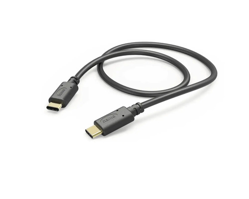 Cablu de date USB-C-> USB C Hama 1,5m negru (conectori tată auriți)